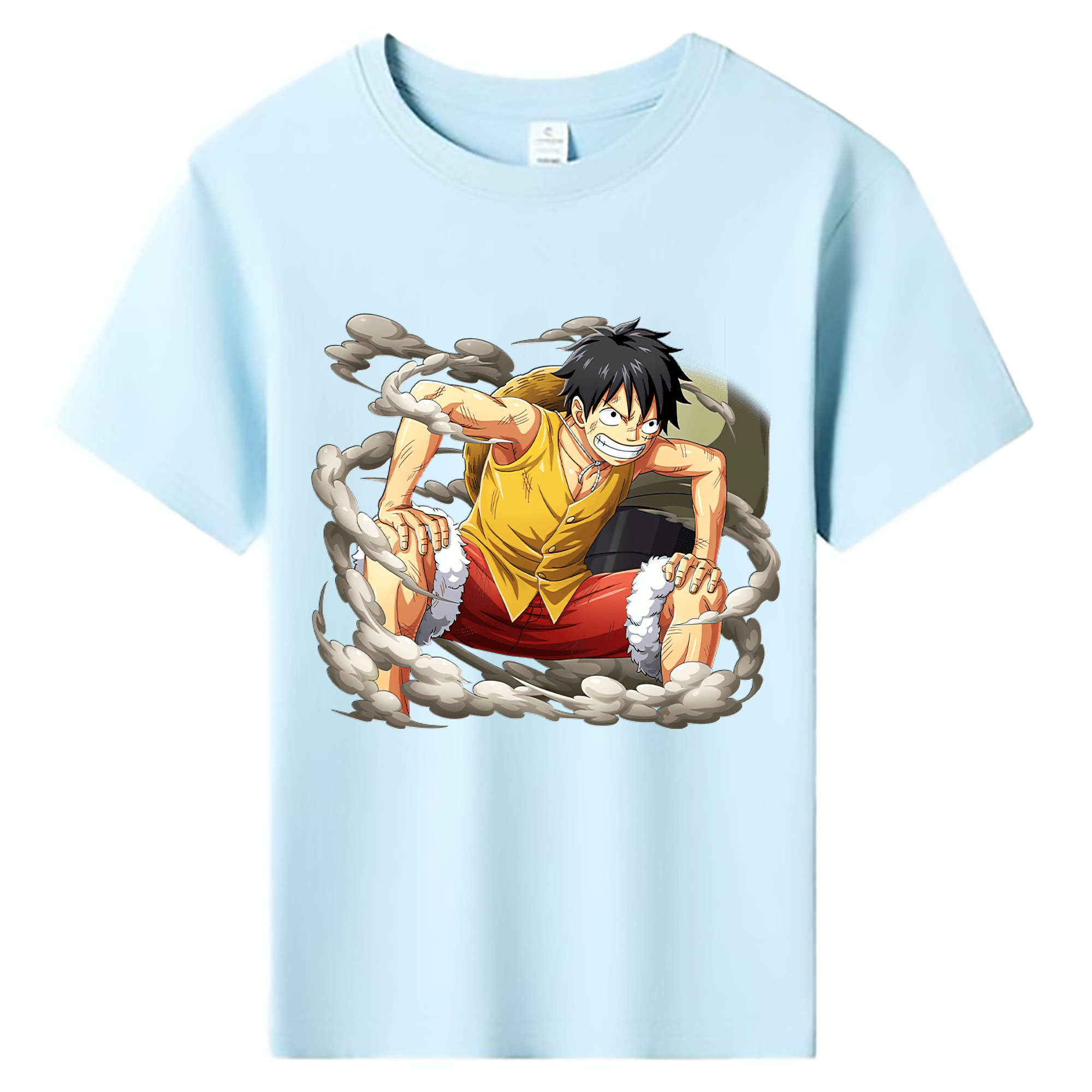 ワンピース モンキー・D・ルフィ ONE PIECE Monkey D. Luffy 綿100％キッズTシャツ（フロントプリント）
